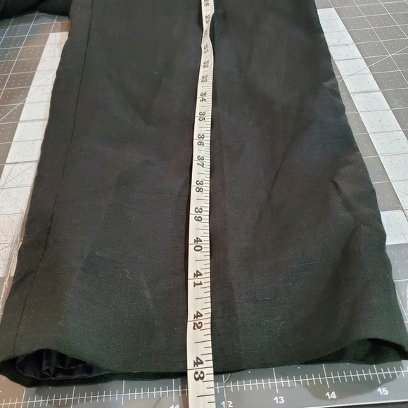 Kasper & Company Black Fully Lined Linen Blend High Rise Dress Pants Size 12 - Picture 11 of 11
